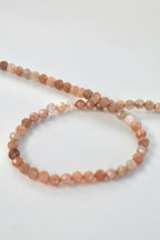 Threader Hoops (Peach Moonstone)