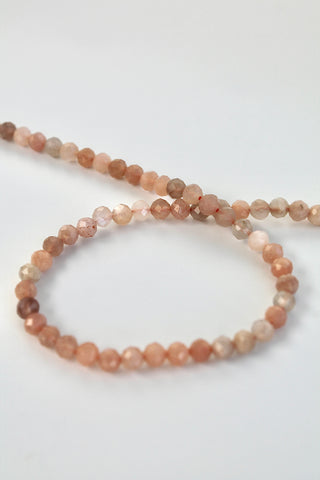 Threader Hoops (Peach Moonstone)