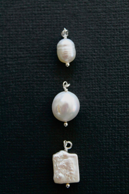 FRESHWATER PEARL CHARMS - STERLING SILVER