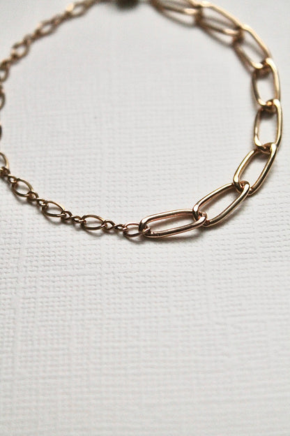 DUO CHAIN BRACELET (THICK) - 14K GOLD FILLED