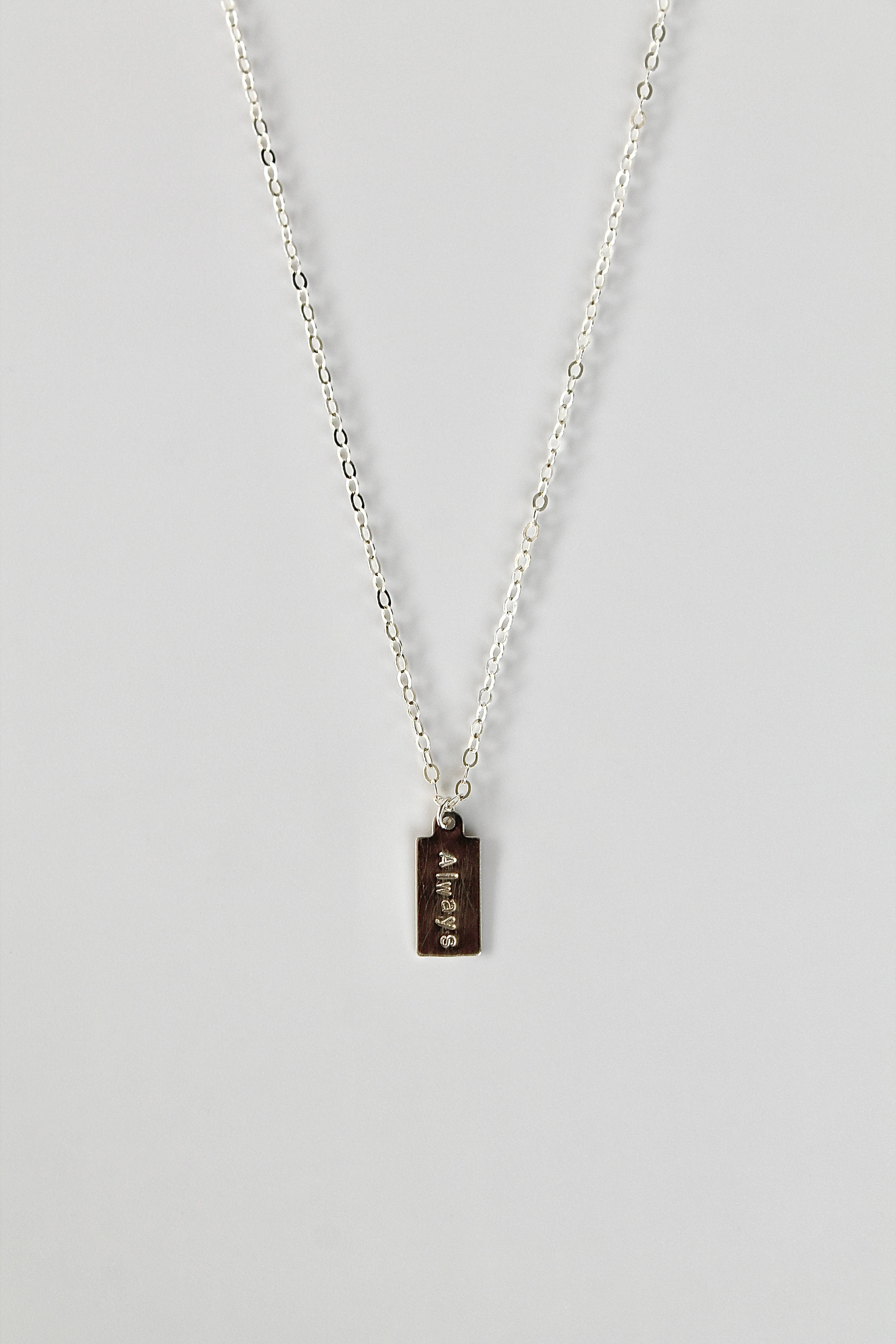 Custom Stamped Charm Necklace