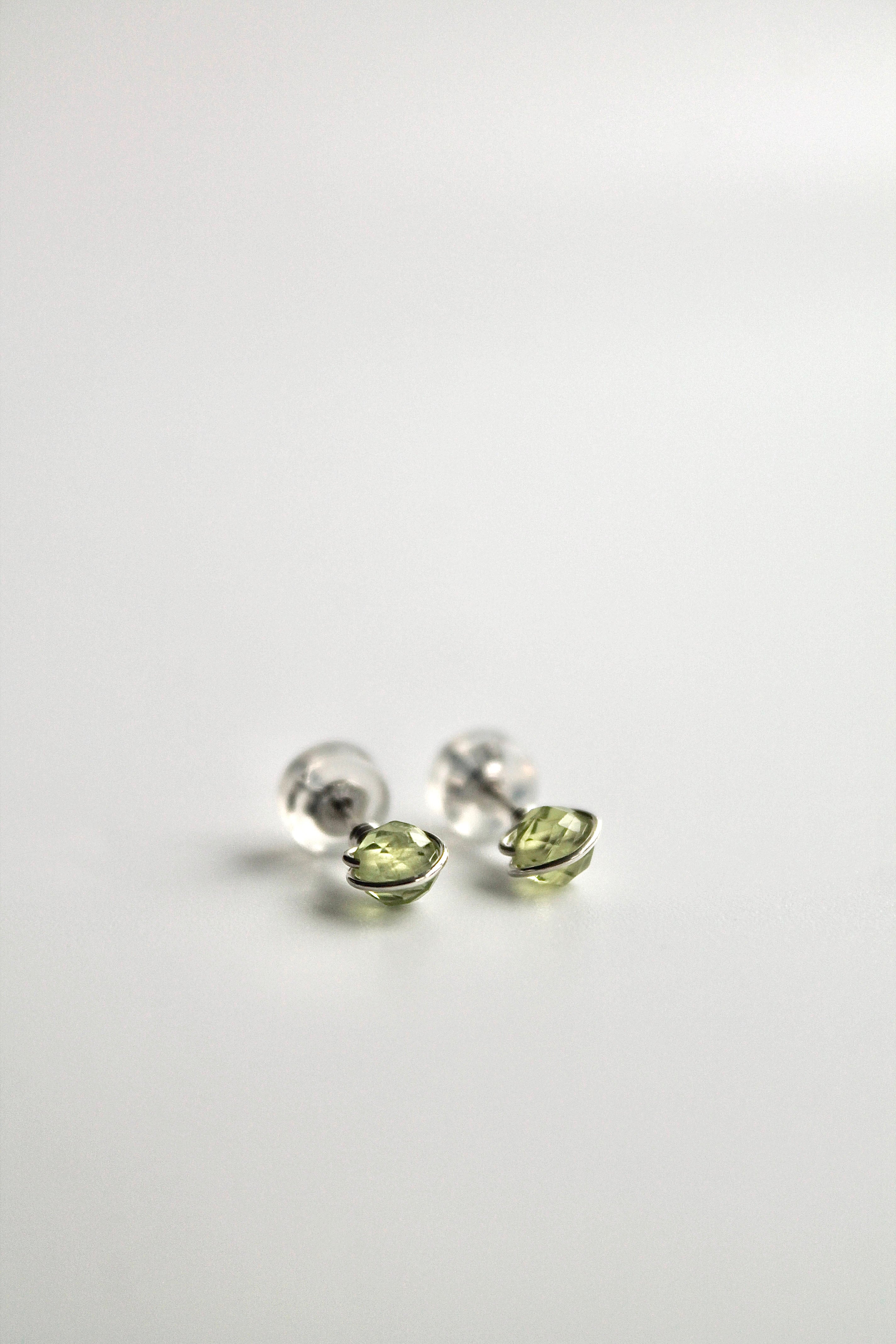 Birthstone Studs - Peridot (August) - Good Fortune