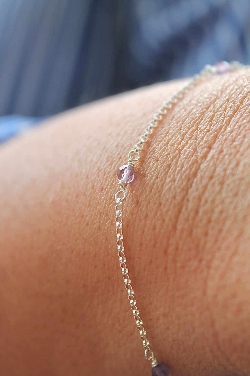 Bracelet multi-pierres de naissance - Améthyste (février) - Sérénité