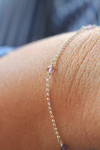 Bracelet multi-pierres de naissance - Améthyste (février) - Sérénité