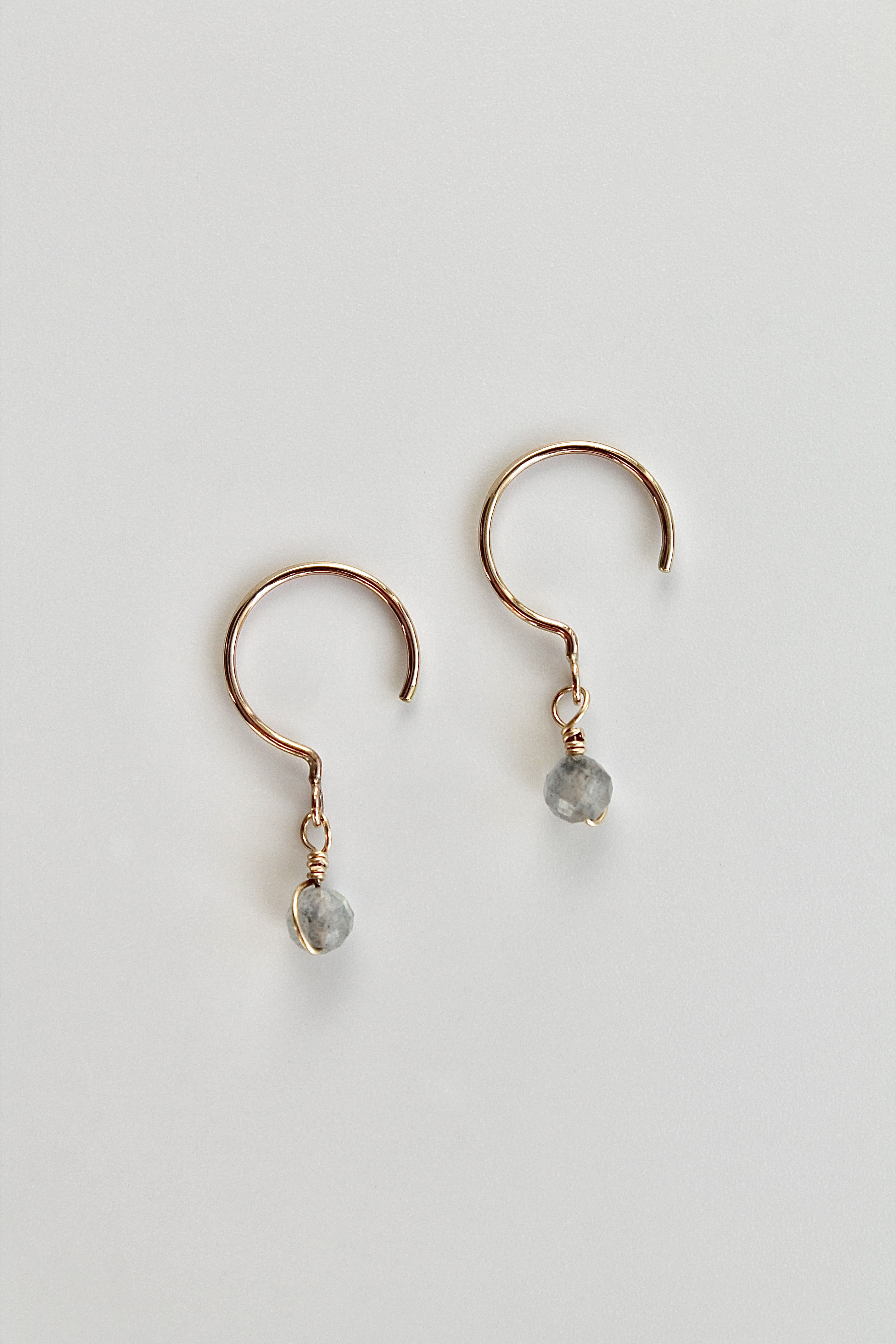 Threader Hoops (Labradorite)