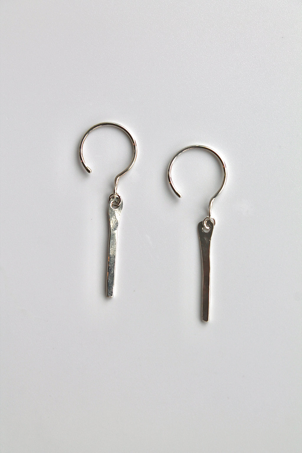 Threader Hoops (with Dangly Hammered Bar)