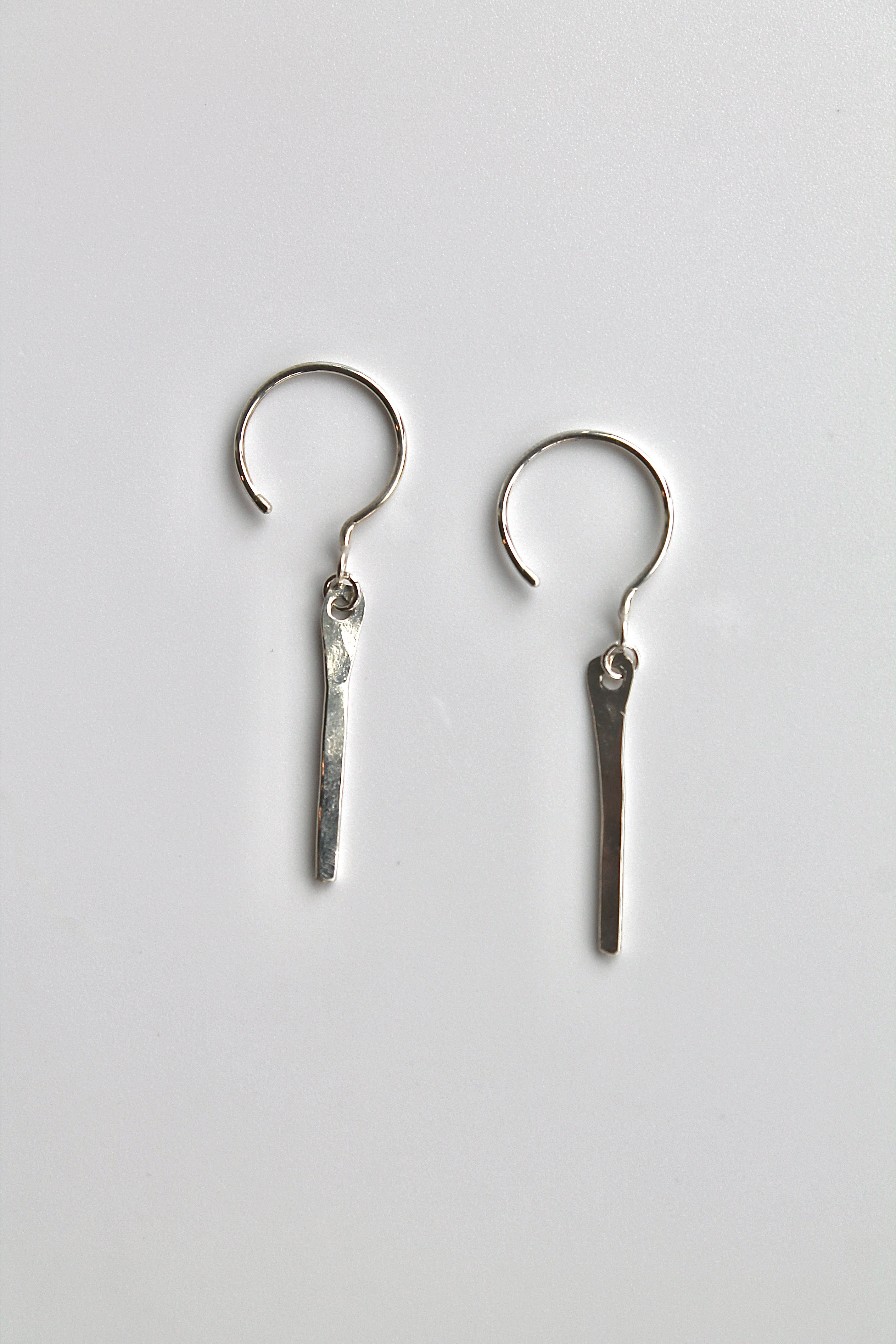 Threader Hoops (with Dangly Hammered Bar)