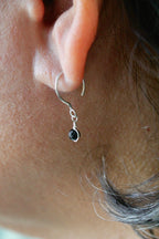 Threader Hoops (Black Tourmaline)