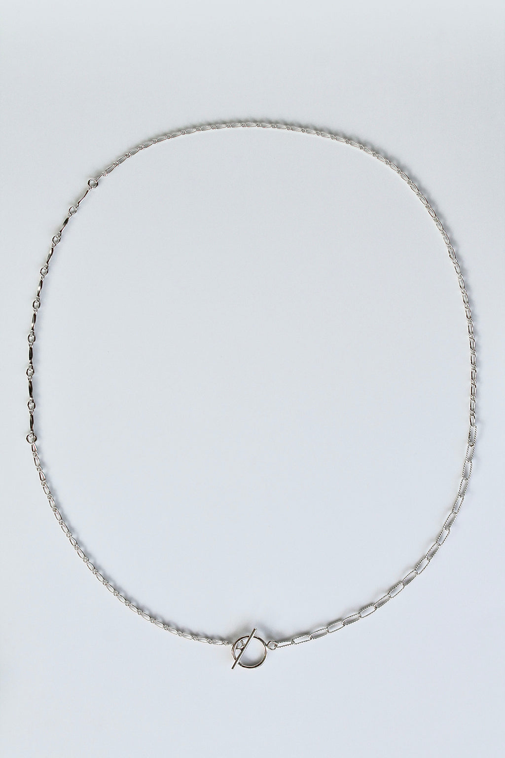 Toggle Clasp Patchwork Chain Necklace