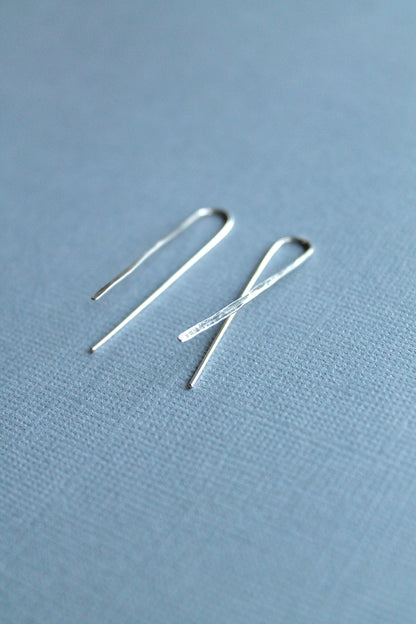 WISHBONE THREADERS (LARGE) - STERLING SILVER