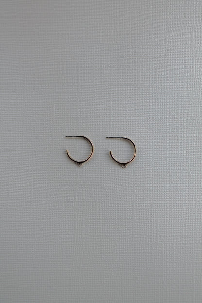 DROP HOOPS FOR CHARMS - 14K GOLD FILLED