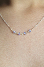 Birthstone Bar Necklace - Tanzanite (December) - Enlightenment