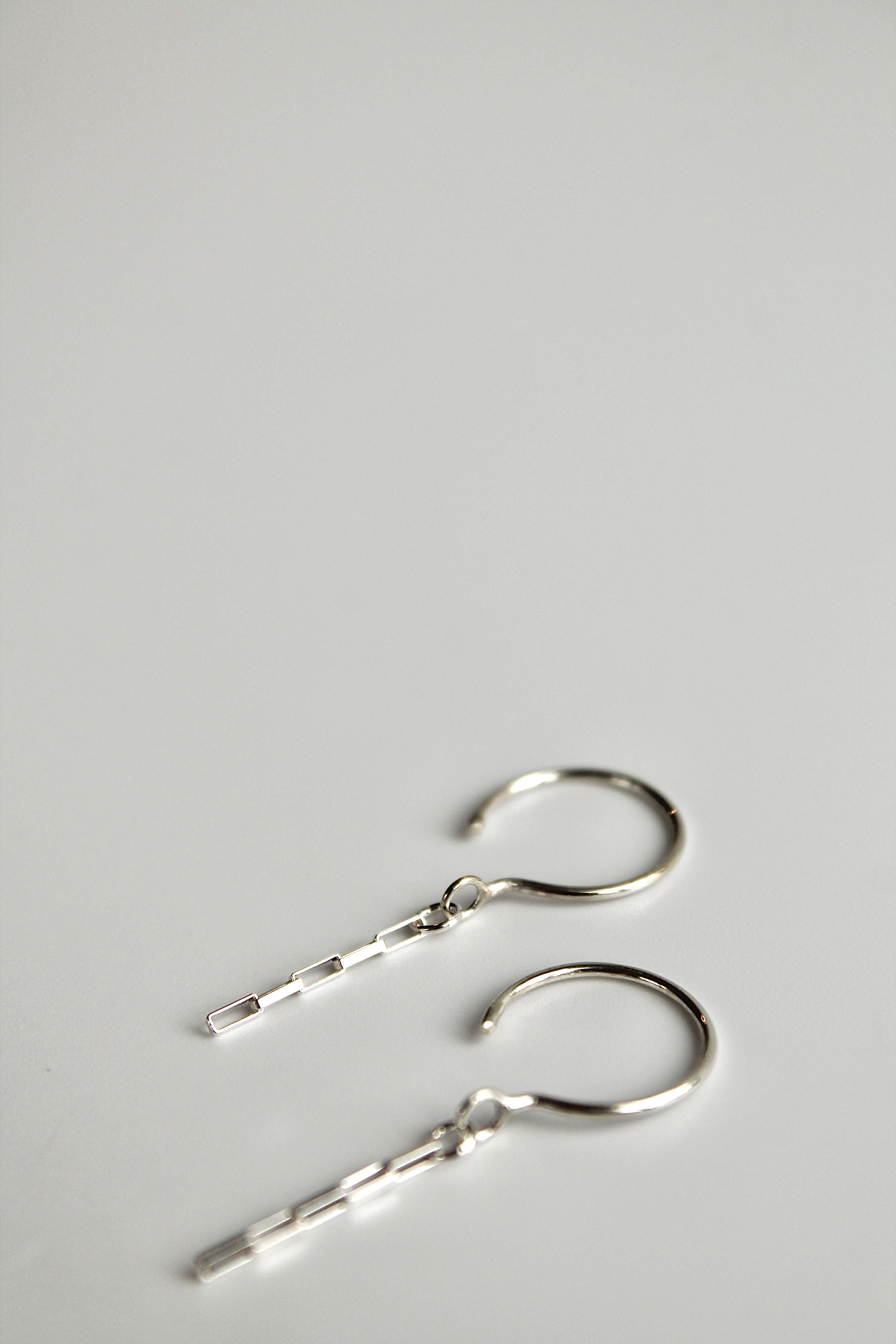 Threader Hoops (with Dangly Chain)