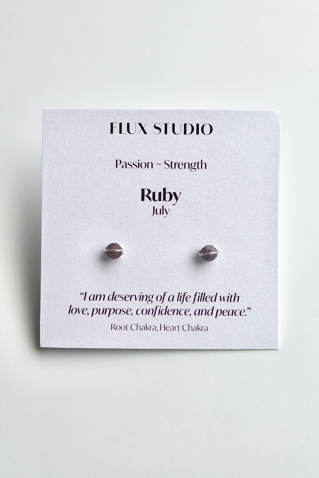 Birthstone Studs - Ruby (July) - Passion