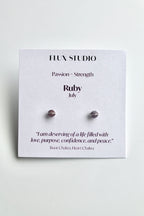 Birthstone Studs - Ruby (July) - Passion