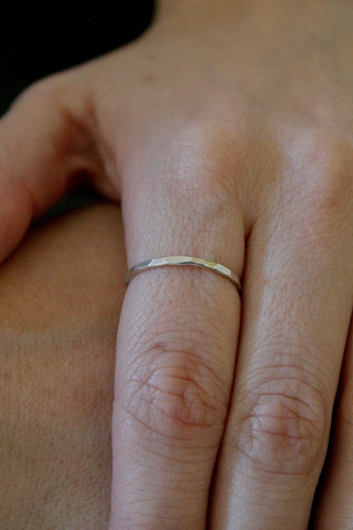 Hammered Mini Band Ring