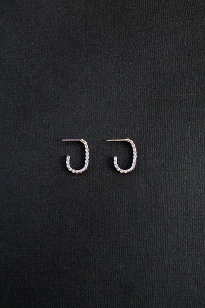 CLASSIC TWISTED OVAL HOOPS - STERLING SILVER