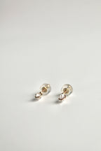 Pendientes con piedra de nacimiento - Diamante Herkimer (abril) - Conexión Divina