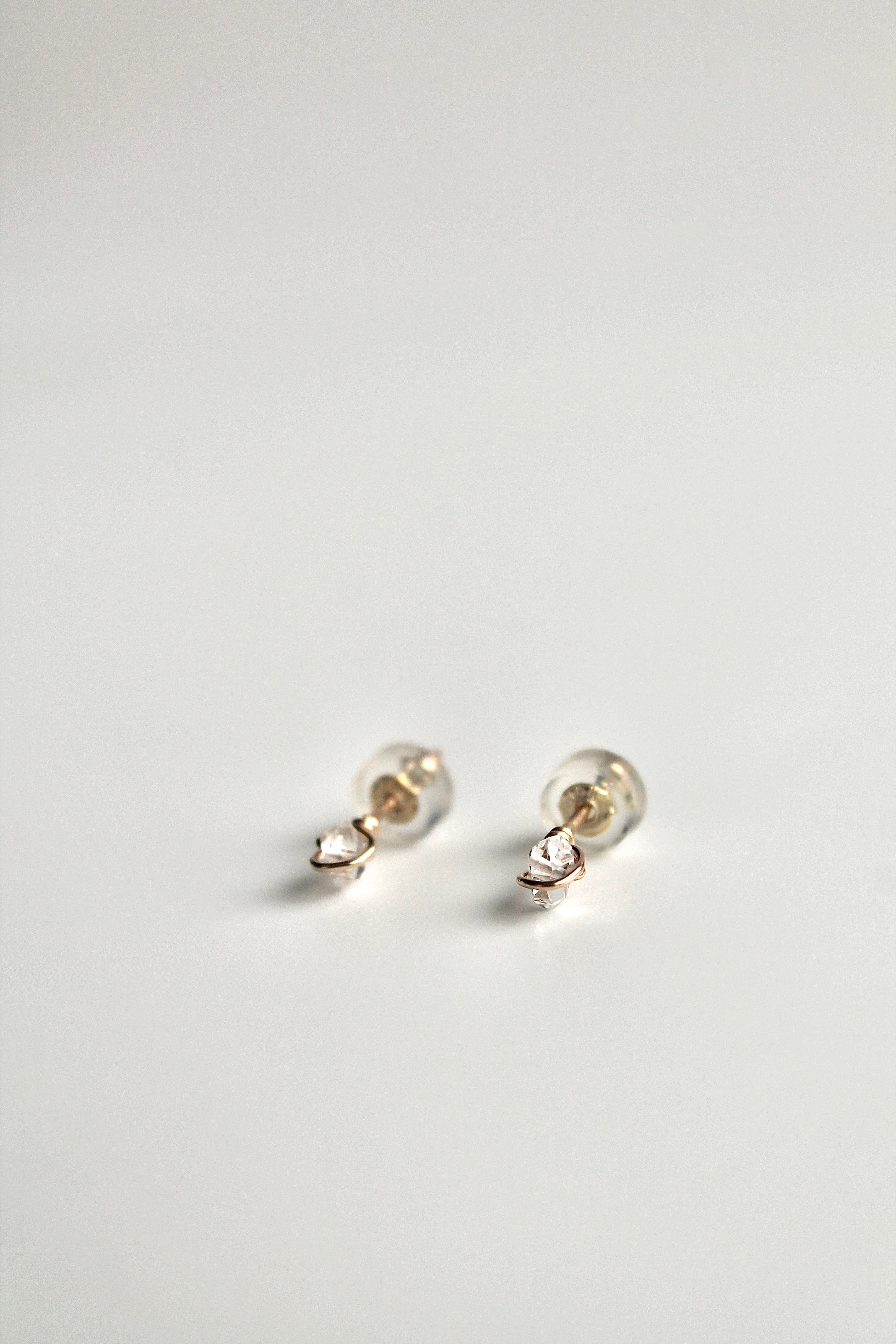 Birthstone Studs - Herkimer Diamond (April) - Divine Connection