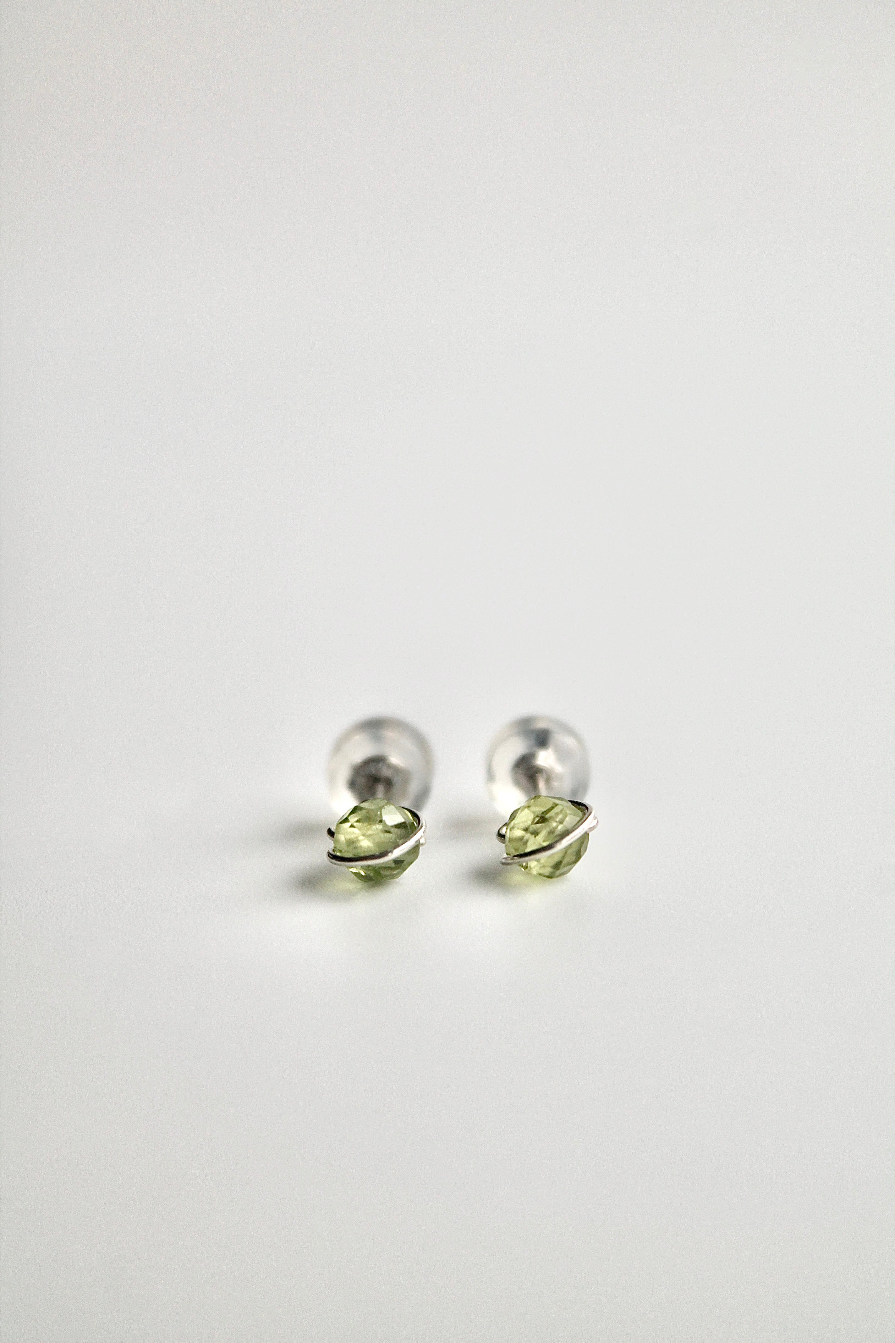 Birthstone Studs - Peridot (August) - Good Fortune