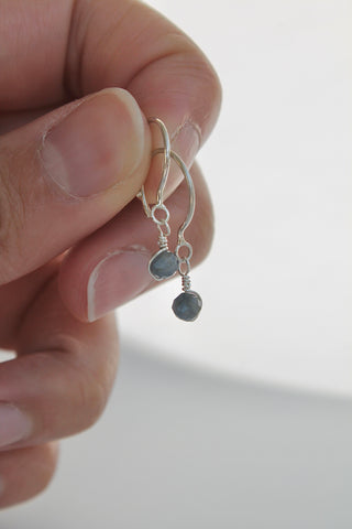 Threader Hoops (Sapphire)