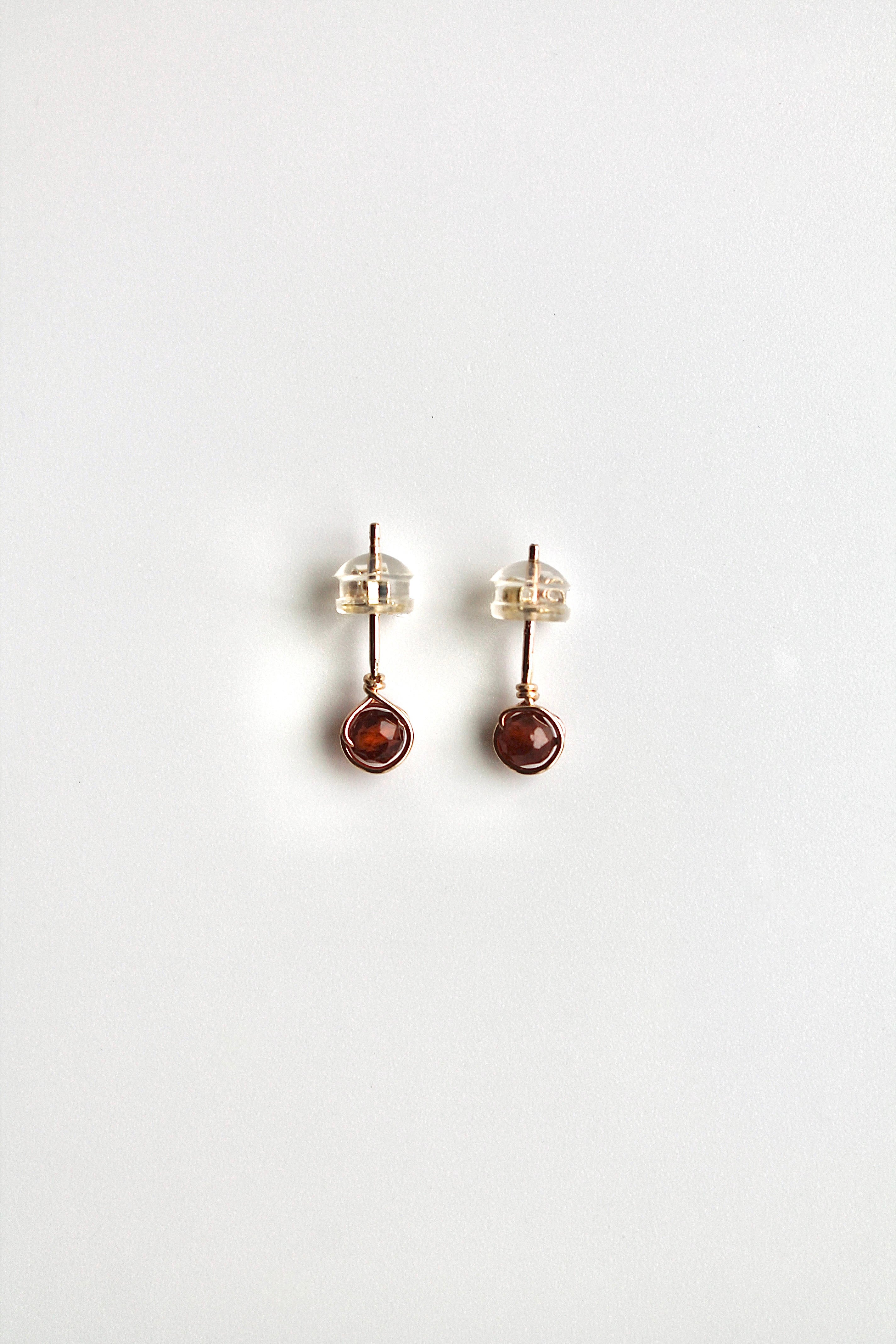 Birthstone Studs - Garnet (January) - Manifestation
