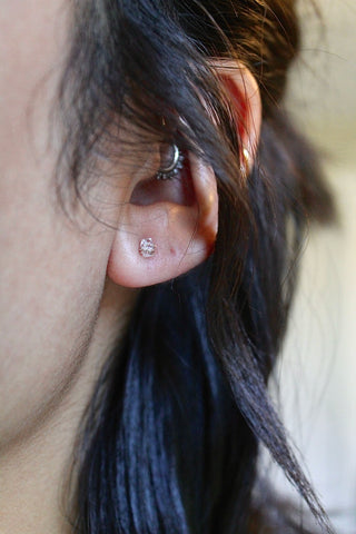 Birthstone Studs - Herkimer Diamond (April) - Divine Connection