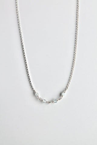 Birthstone Bar Necklace - Aquamarine (March) - Emotional Depth