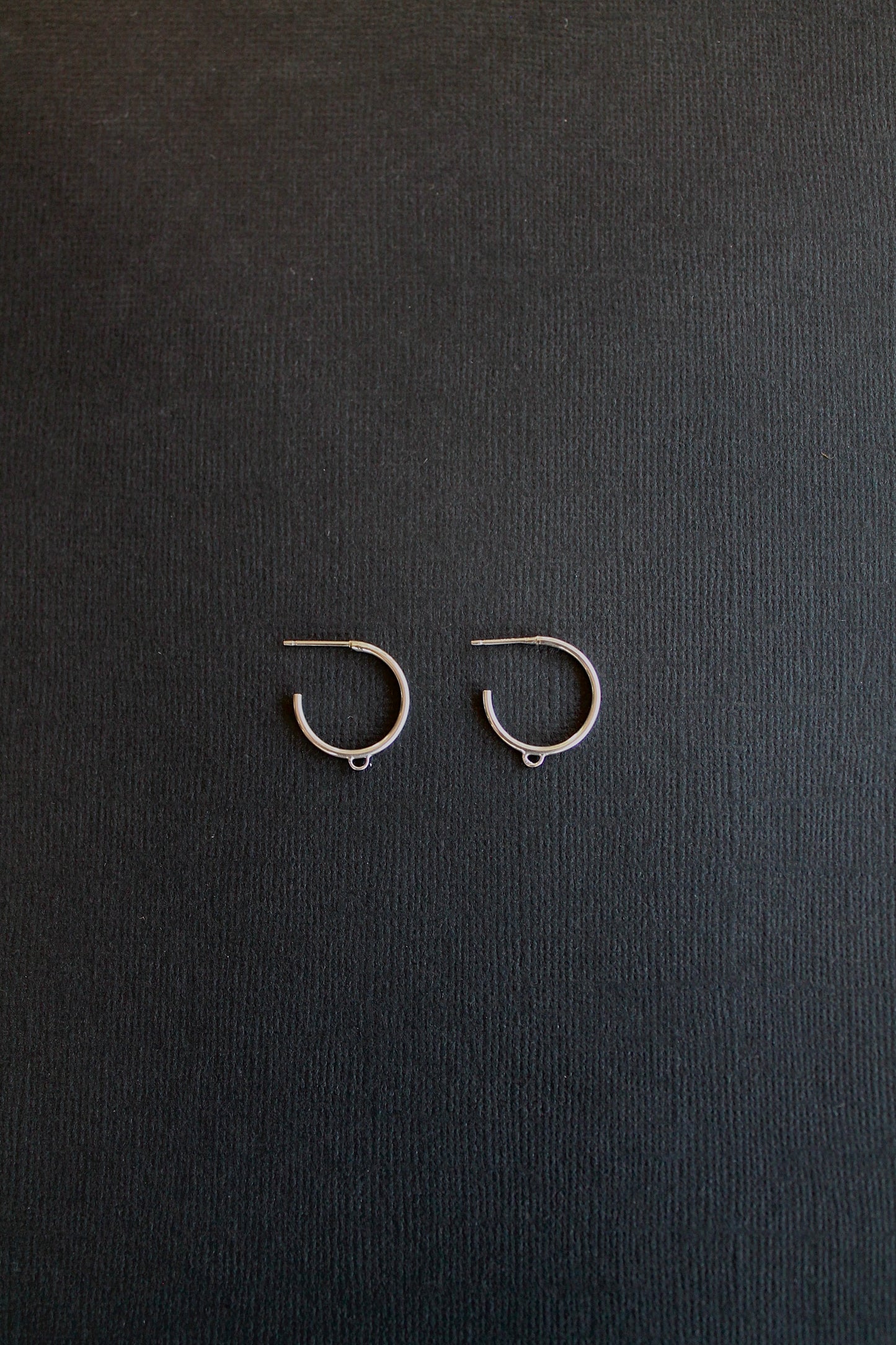 DROP HOOPS FOR CHARMS - STERLING SILVER