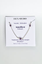 Multi Birthstone Bracelet - Amethyst (February) - Serenity