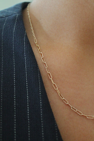 Collar de cadena de patchwork con cierre de palanca