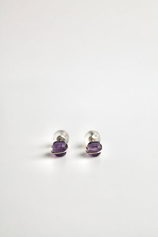 Birthstone Studs - Amethyst (February) - Serenity