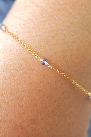 Pulsera con múltiples piedras de nacimiento: tanzanita (diciembre) - Enlightenment