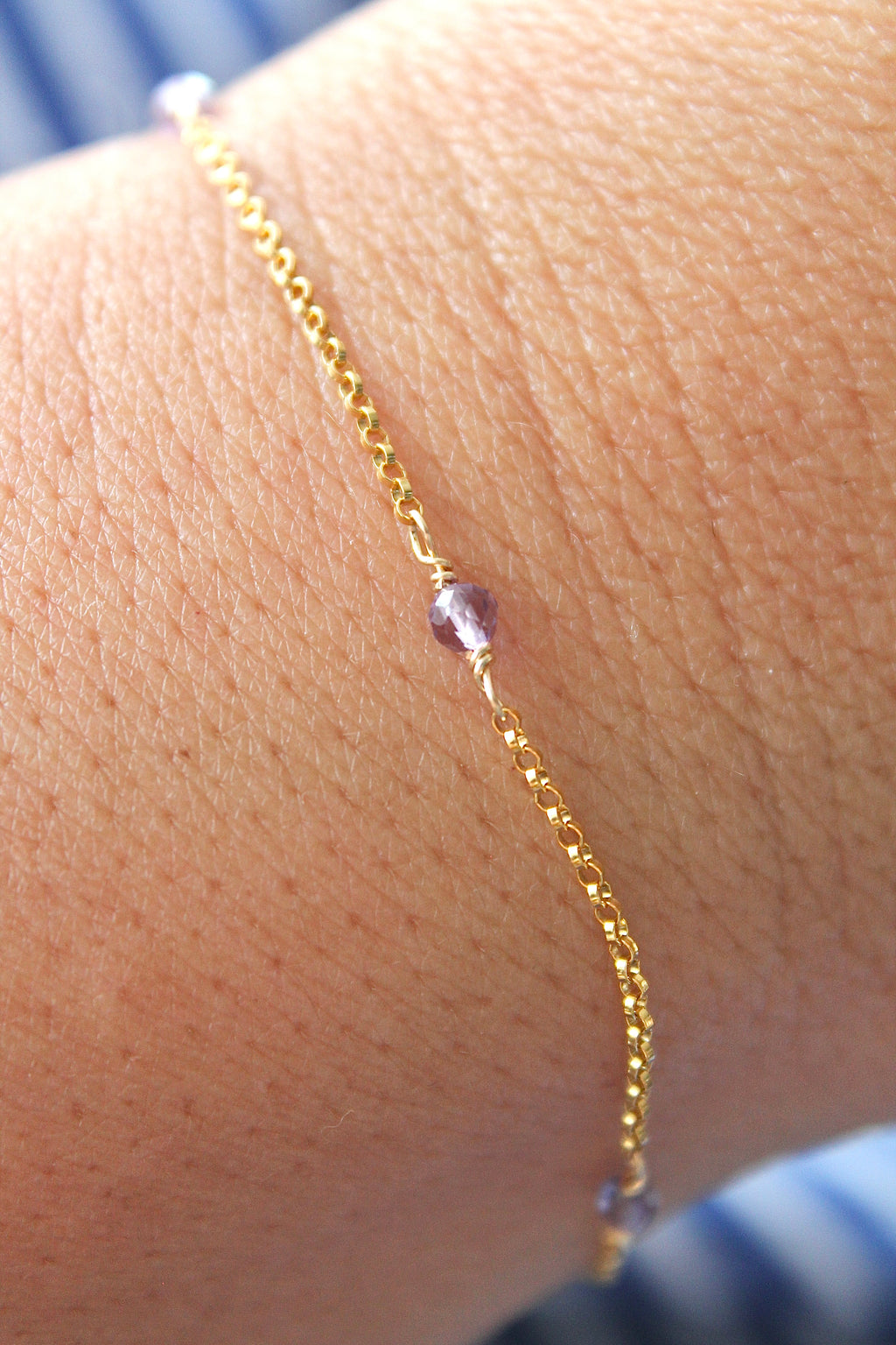 Bracelet multi-pierres de naissance - Améthyste (février) - Sérénité