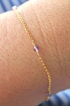 Bracelet multi-pierres de naissance - Améthyste (février) - Sérénité