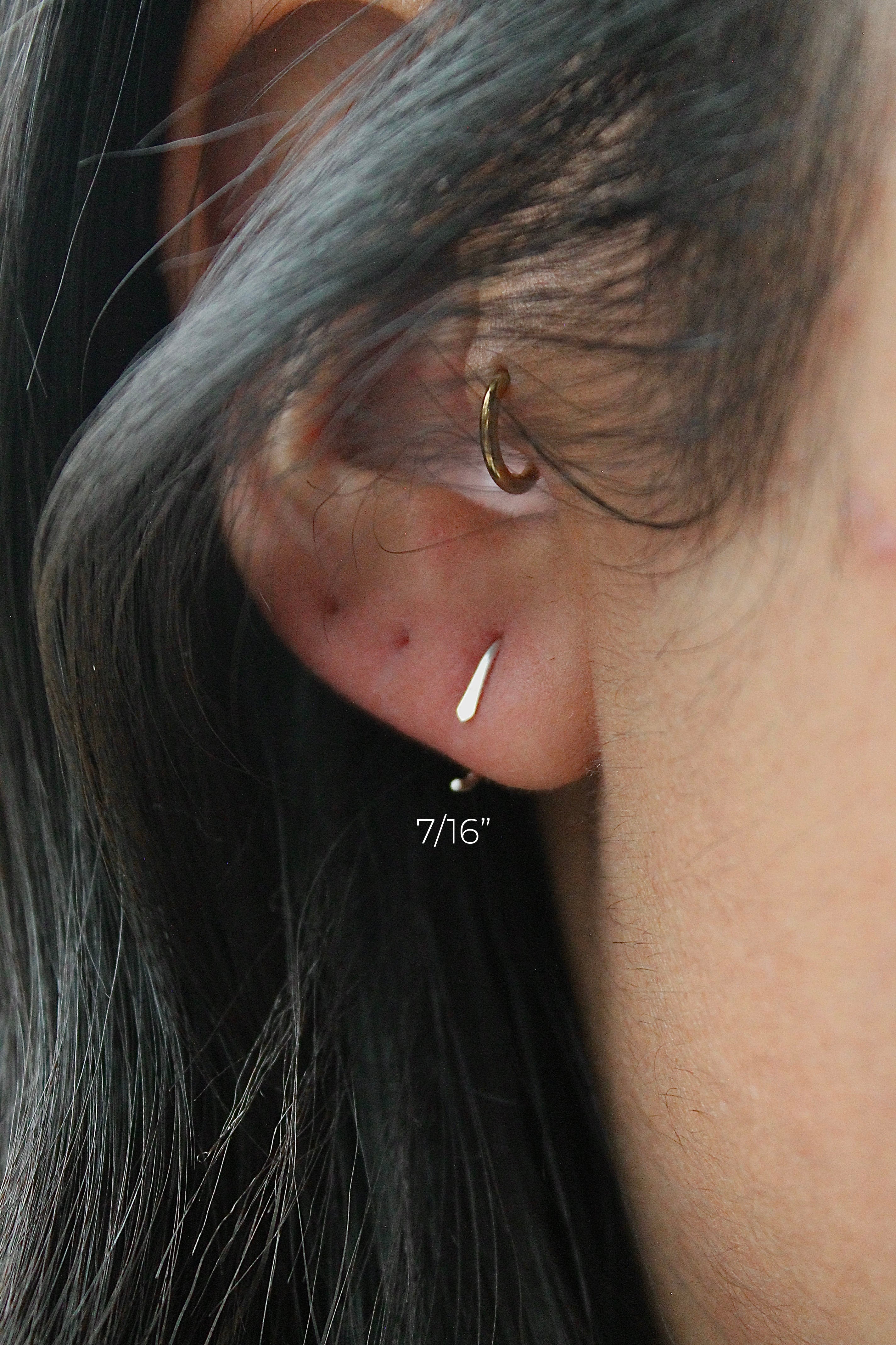 Hammered Sleeper Claw Studs