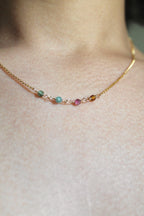 Birthstone Bar Necklace - Tourmaline (October) - Alignment