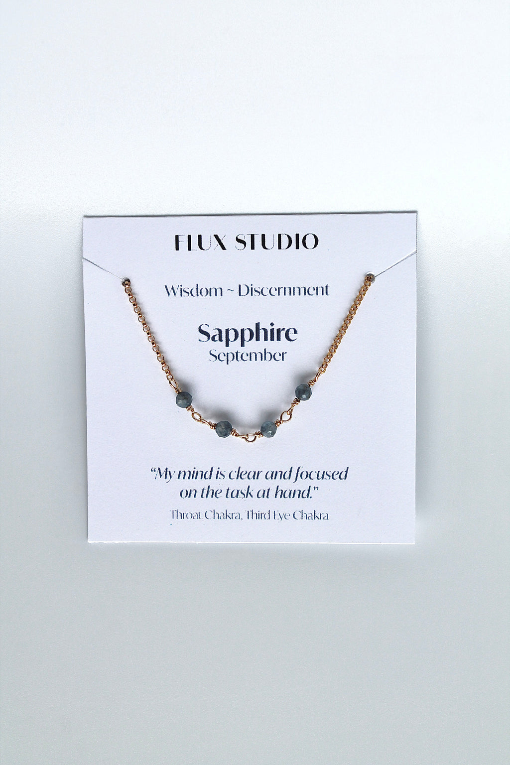 Birthstone Bar Necklace - Sapphire (September) - Wisdom