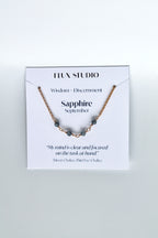 Birthstone Bar Necklace - Sapphire (September) - Wisdom