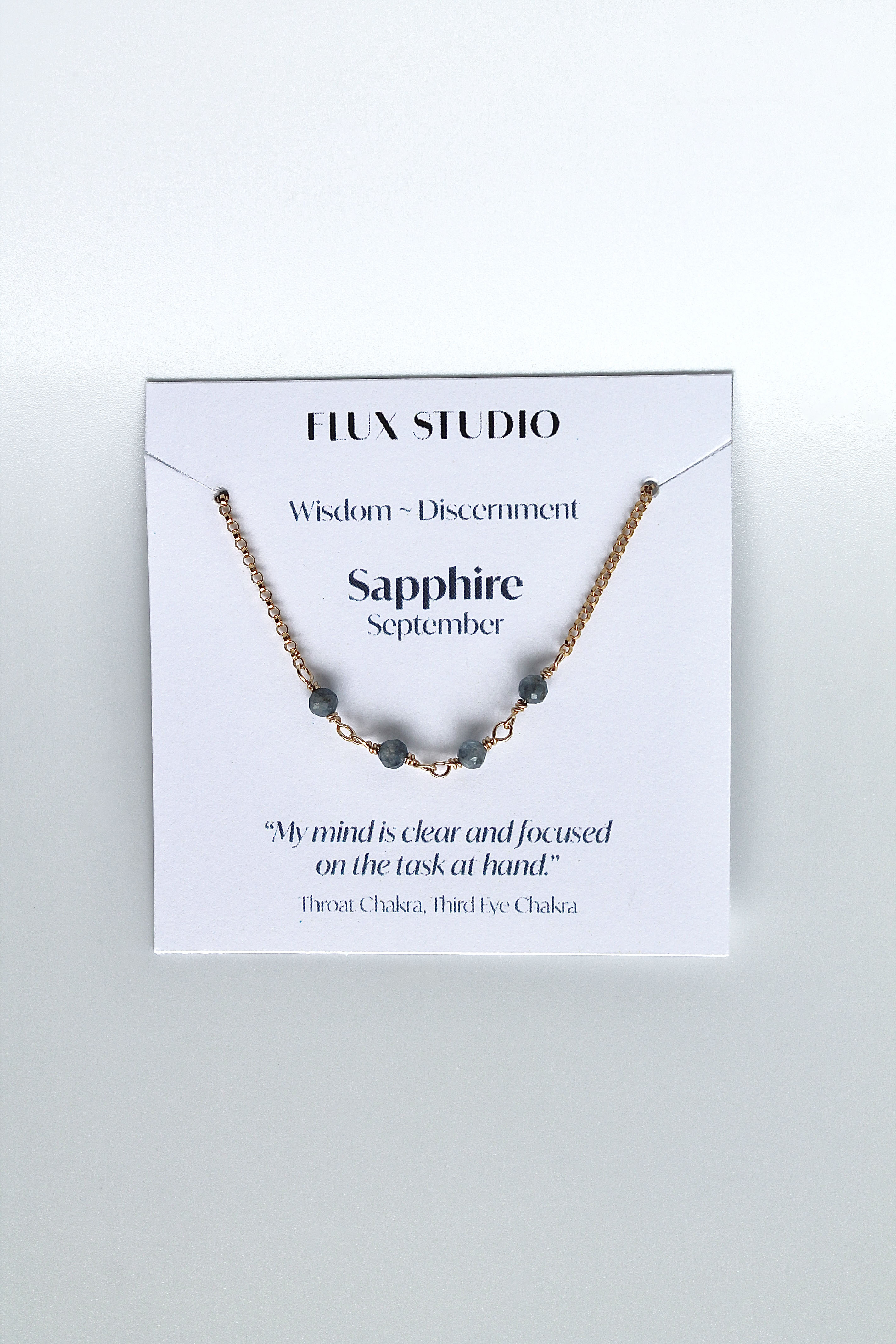 Birthstone Bar Necklace - Sapphire (September) - Wisdom