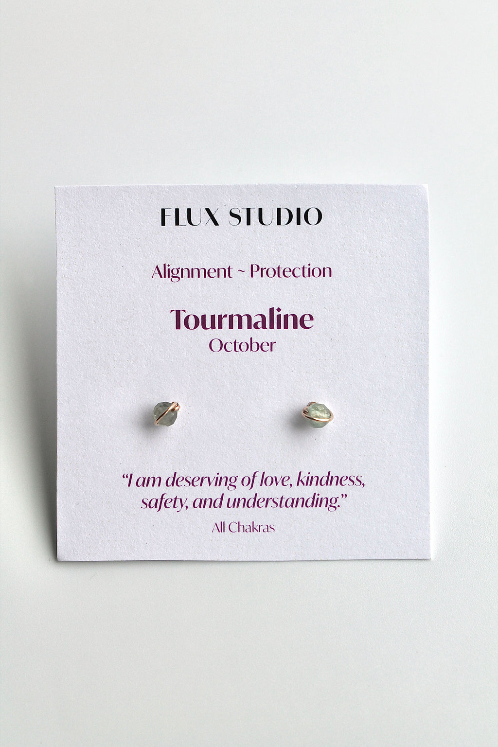 Birthstone Studs - Tourmaline (October) - Alignment