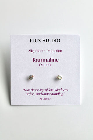 Birthstone Studs - Tourmaline (October) - Alignment