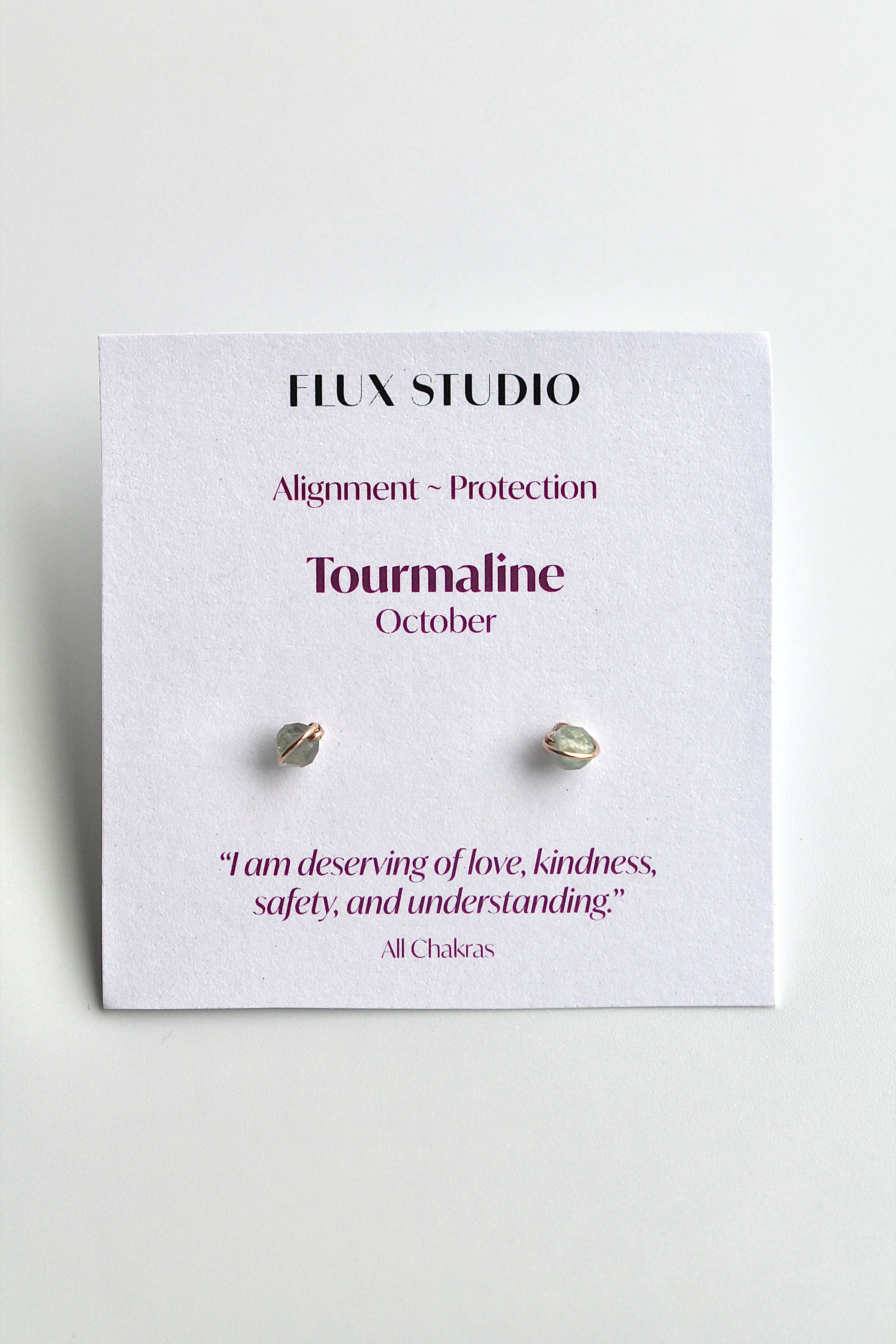 Birthstone Studs - Tourmaline (October) - Alignment