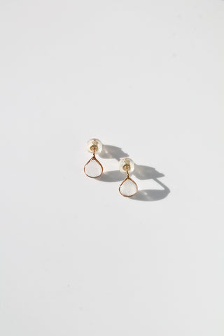 "April Showers" Resin Raindrop Studs - 14k Gold Filled