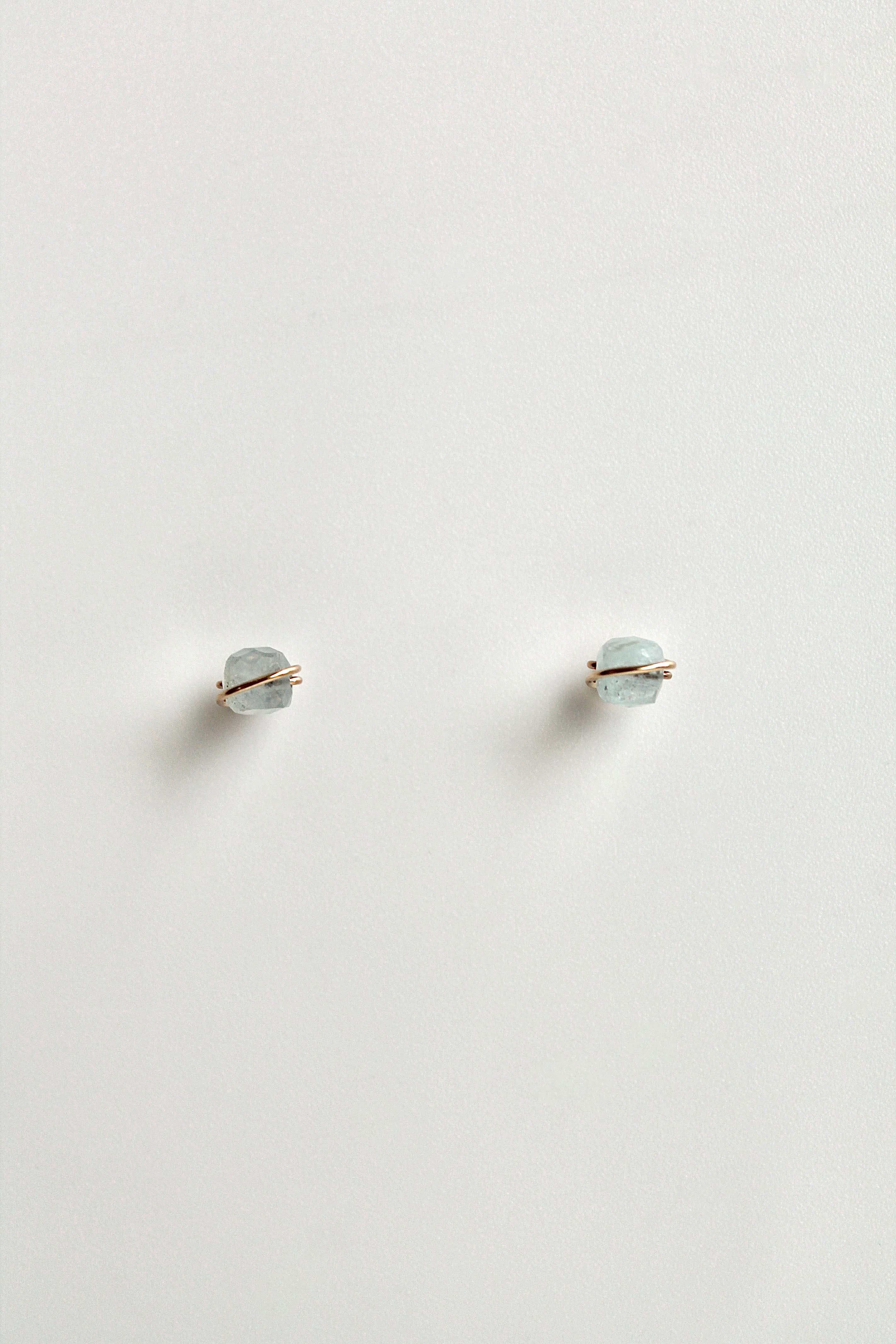 Birthstone Studs - Aquamarine (March) - Emotional Depth