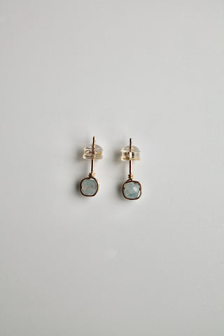 Birthstone Studs - Aquamarine (March) - Emotional Depth