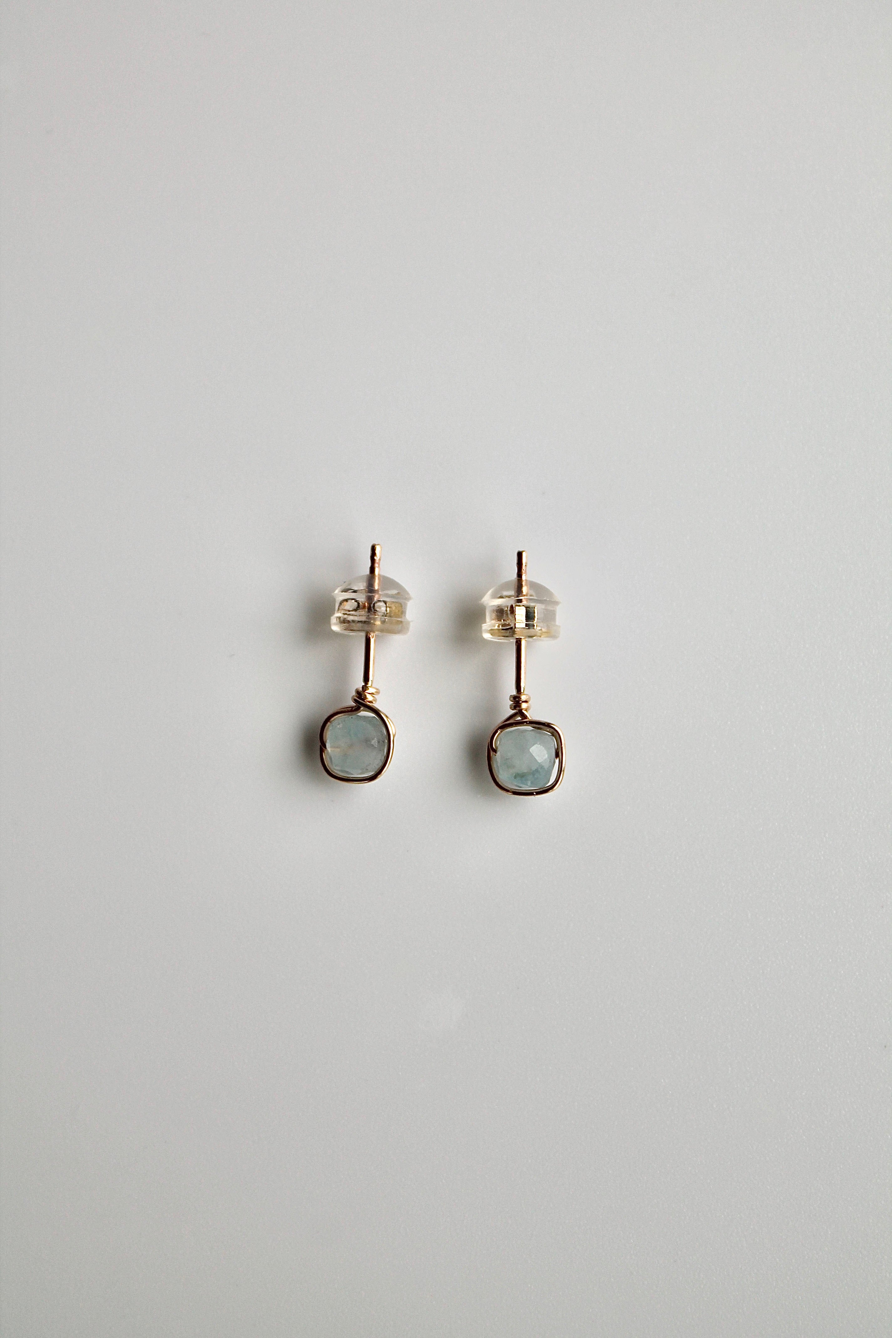 Birthstone Studs - Aquamarine (March) - Emotional Depth