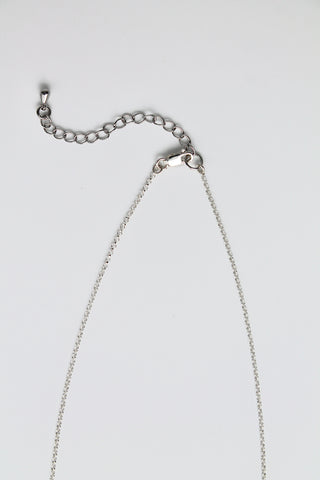 "April Showers" Large Resin Raindrop Necklace - Sterling Silver