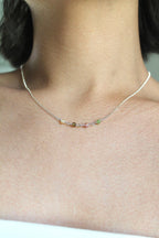 Birthstone Bar Necklace - Tourmaline (October) - Alignment