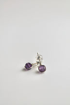 Birthstone Studs - Amethyst (February) - Serenity